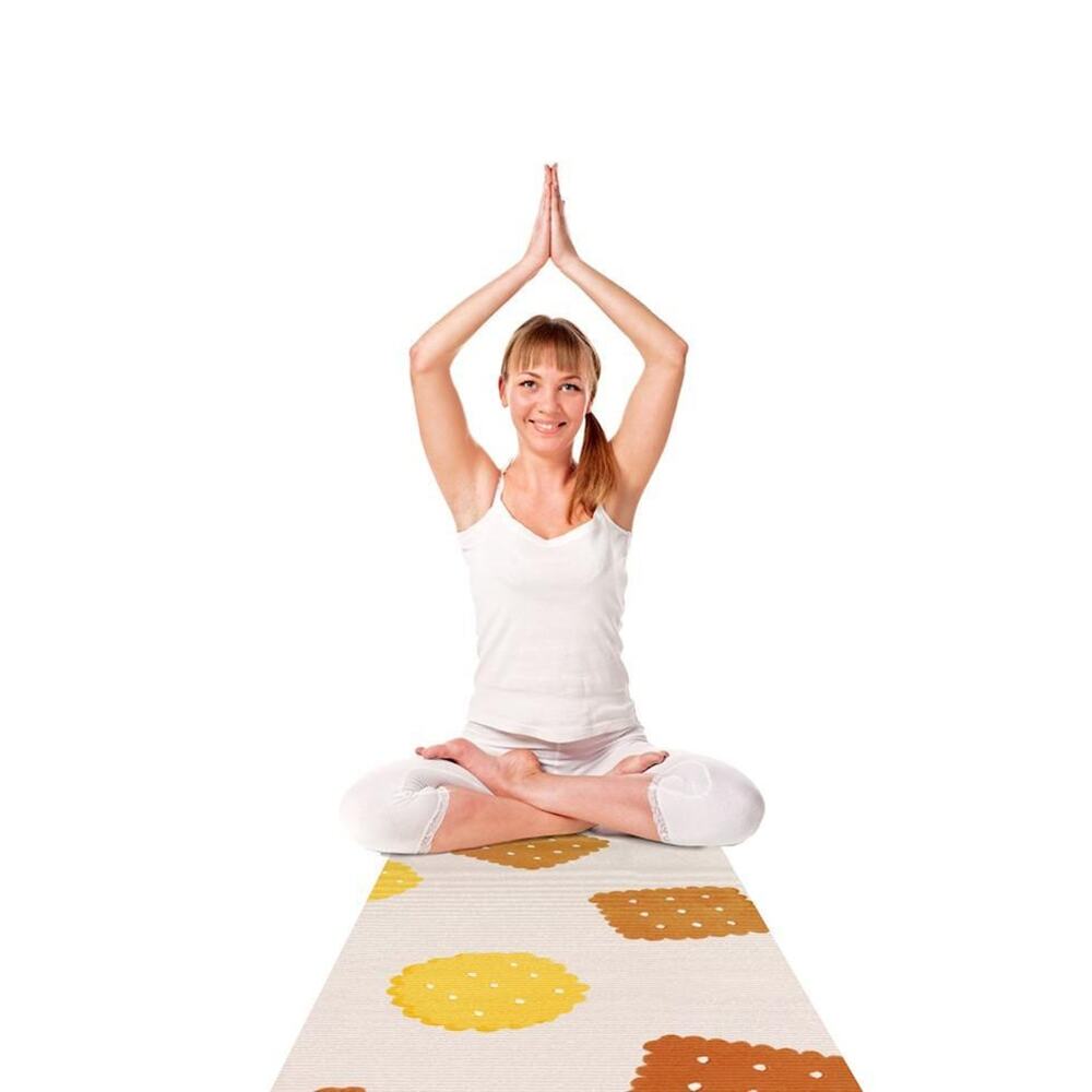 KESS InHouse Yoga Mat Strawberringo Do You Love Biscuits MSRP 99.99